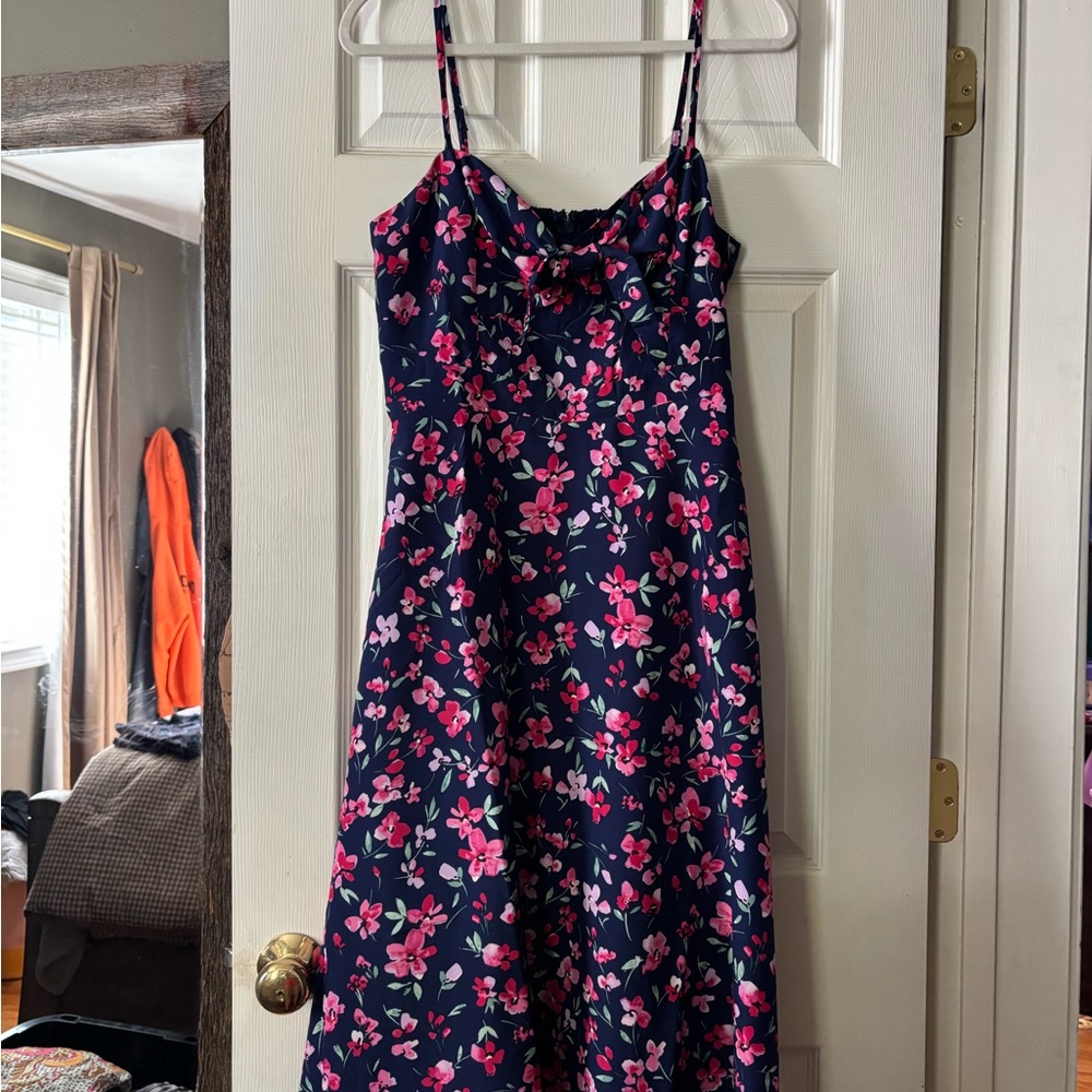 Eliza J Navy and Pink Floral Dress